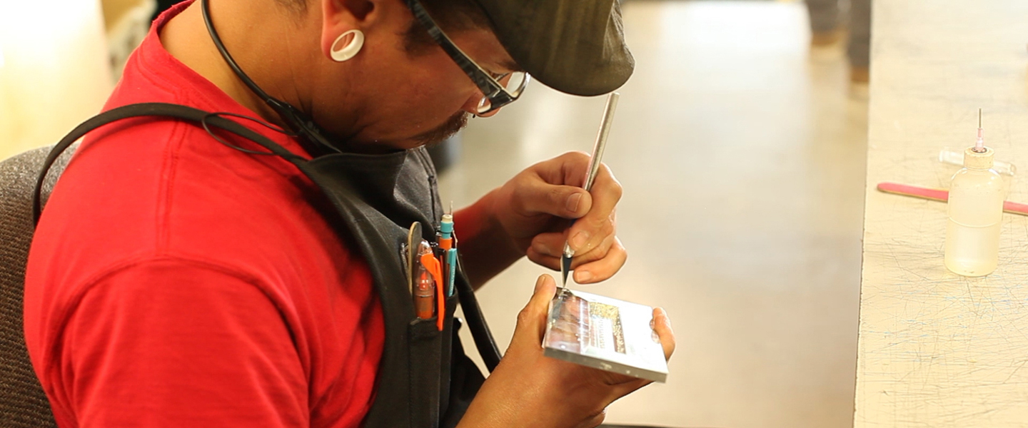 Staff working on a prototype